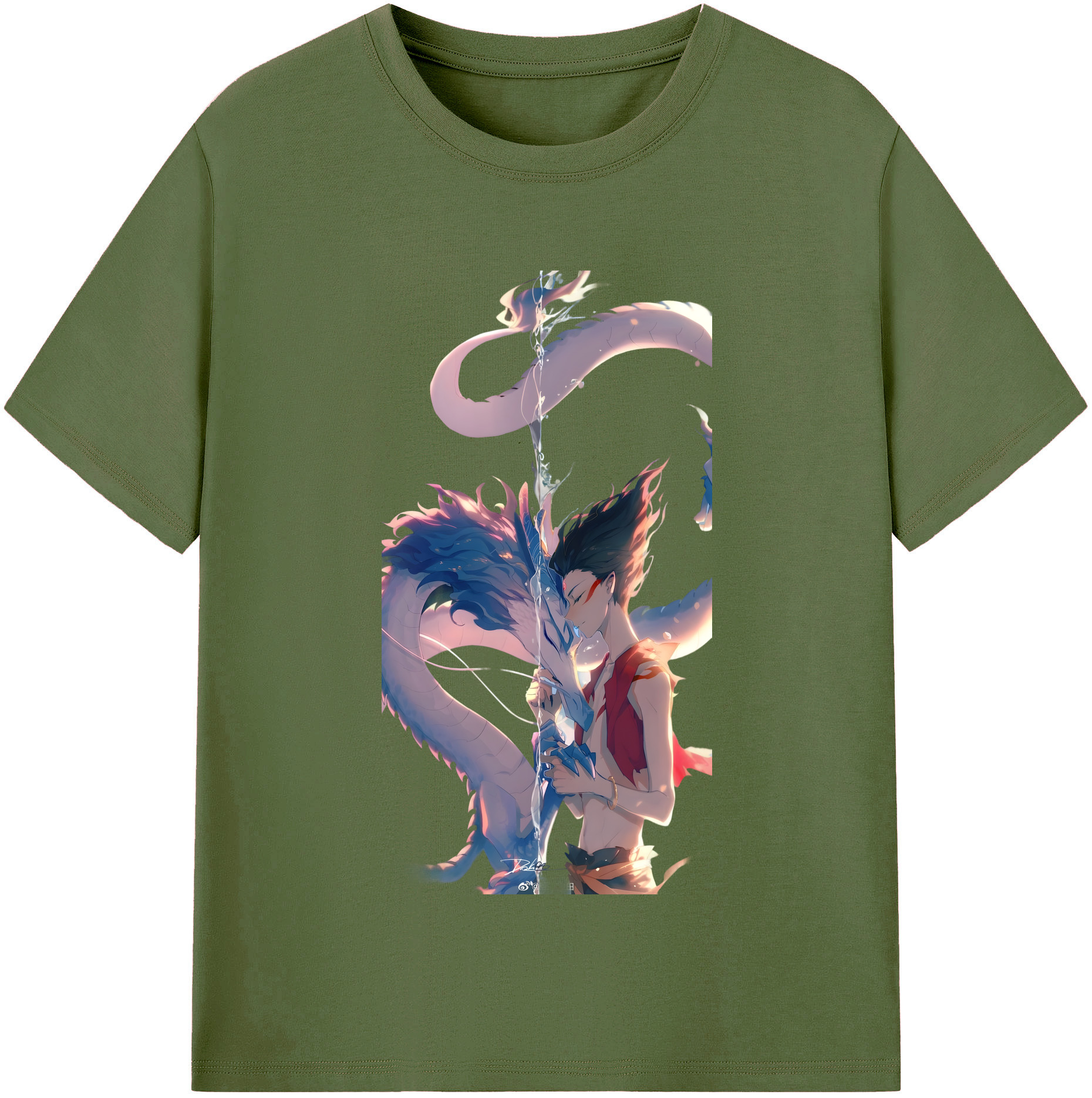 （画像用） Ne Zha 2 ナタ 魔童の大暴れ 綿100％半袖Tシャツ（フロントプリント）